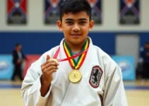 Estudante da Escola Municipal Jorge Amado judô medalha de ouro